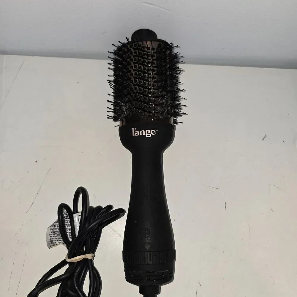 L’ange 2 in 1 Volumizing Brush Hair Dryer AB313 3” Black Lange  Rose Gold